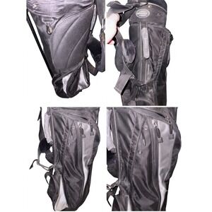 Knight Golf Stand Bag Black Grey Lightweight Dual Strap Carry Bag with Stand